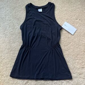 NWT Athleta Black Air Out Cinch Exercise Tank Top - Size XXS - #533375 - Stretch